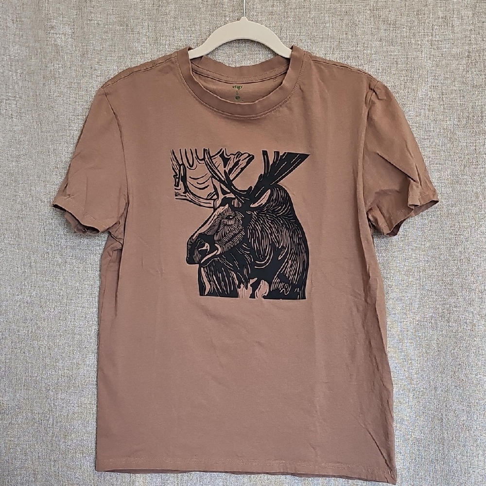 dip Tan Moose Print Short Sleeve Tee